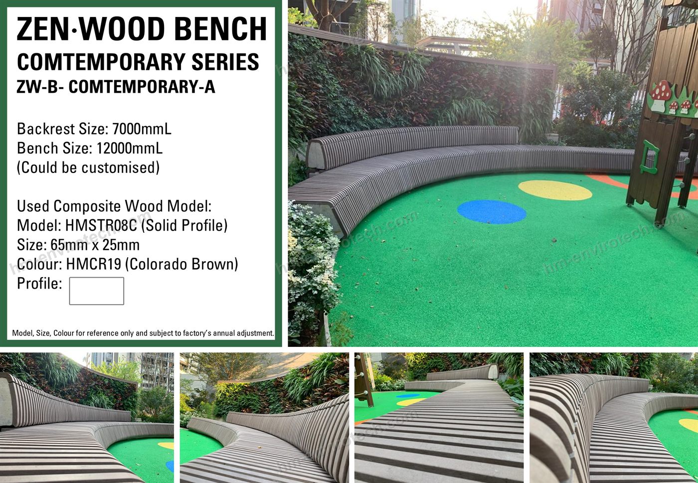 Contemporary Series playground bench