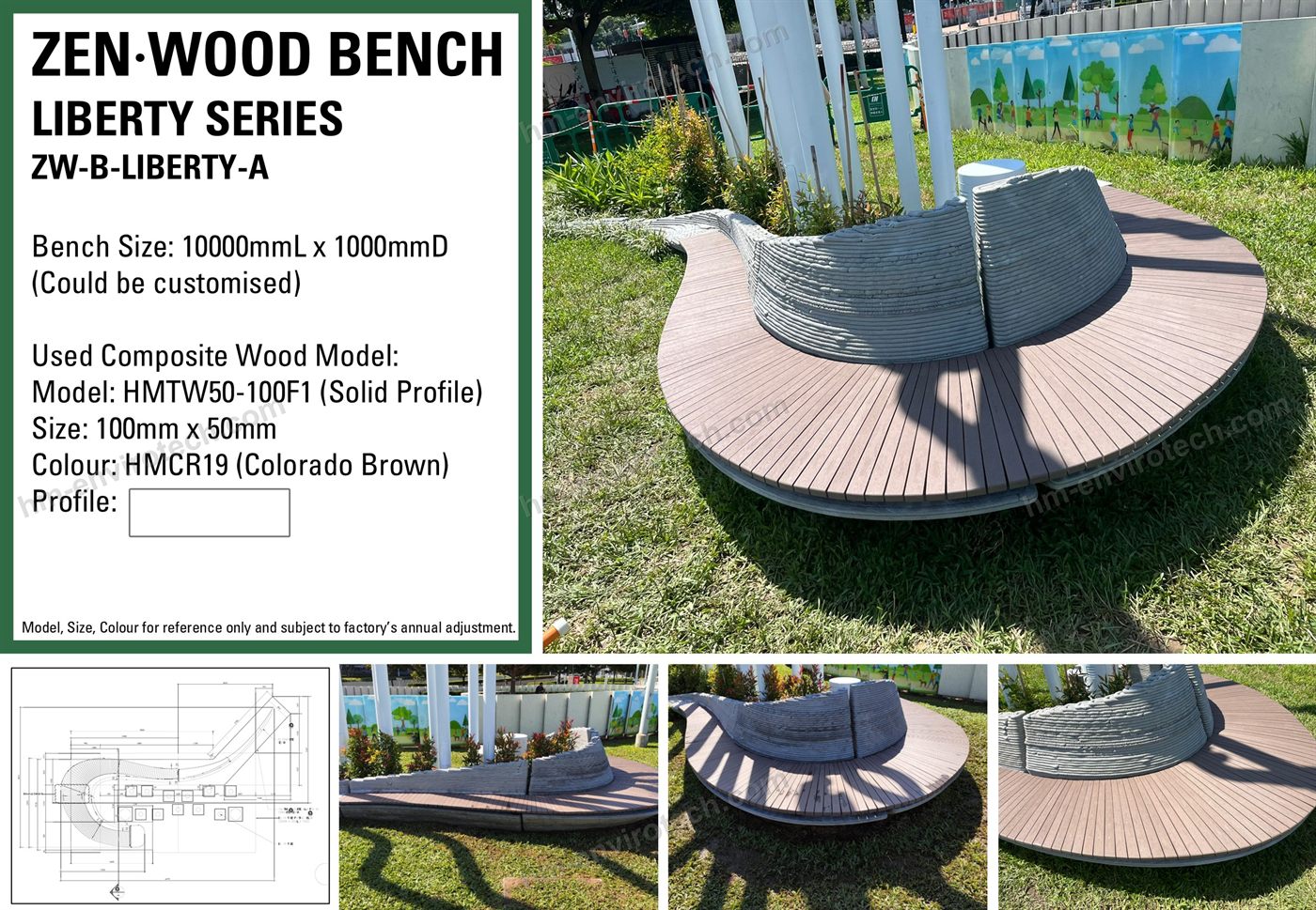 Liberty Series curved bench