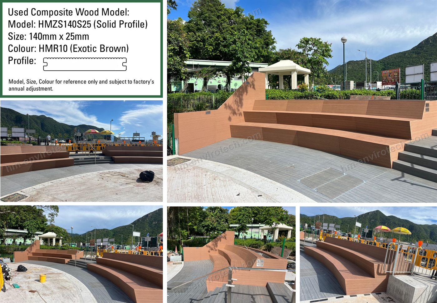 Tiered amphitheatre seating