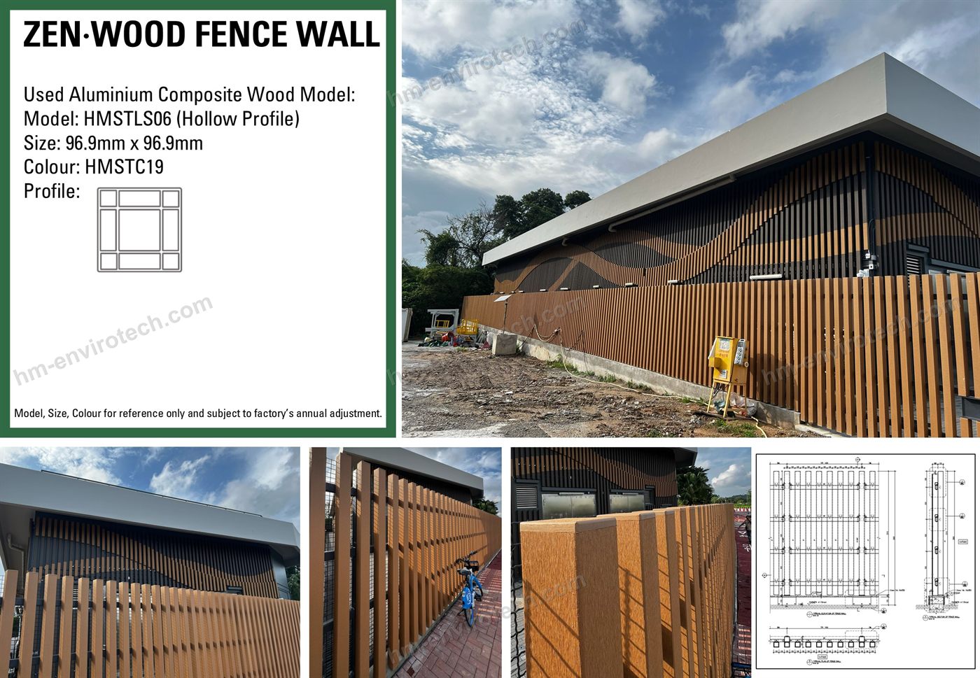 Slatted fence wall