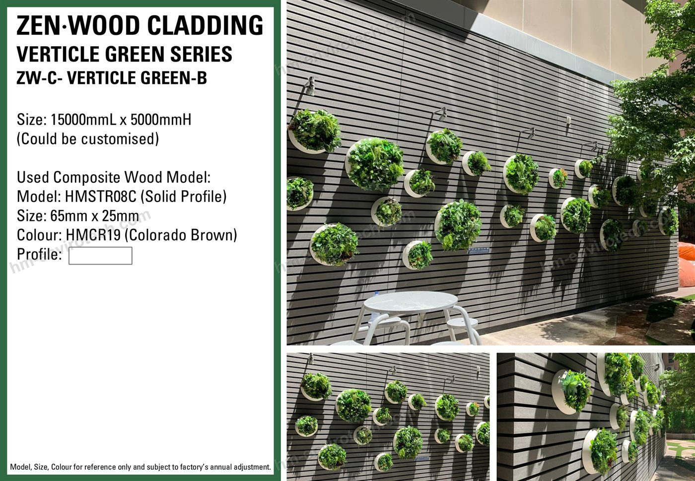 Verticle Green round planters